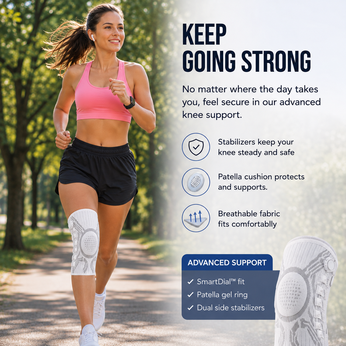 Healluna Kinetic Performance Knee Brace with SmartDial