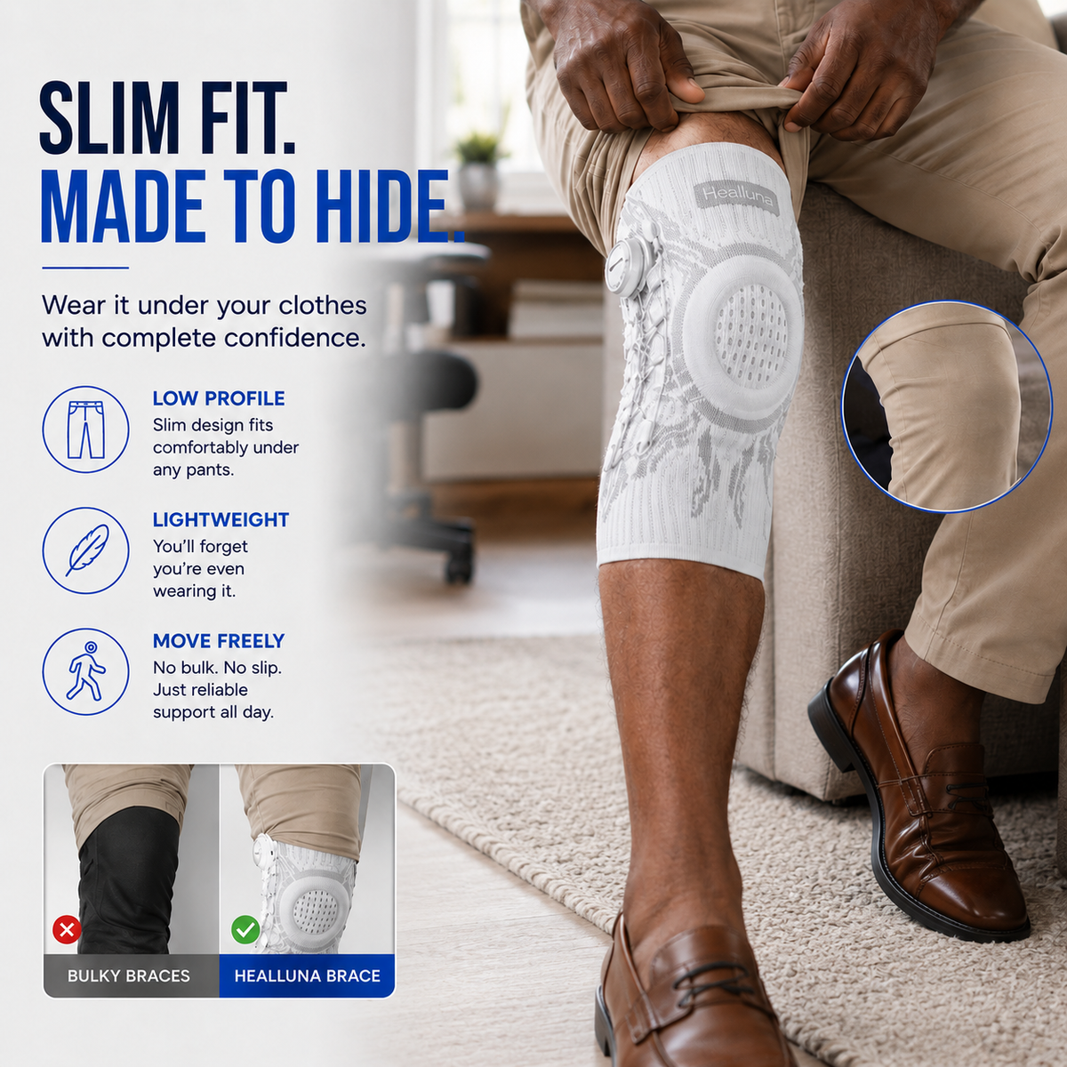 Healluna™ SmartDial Adjustable Knee Brace