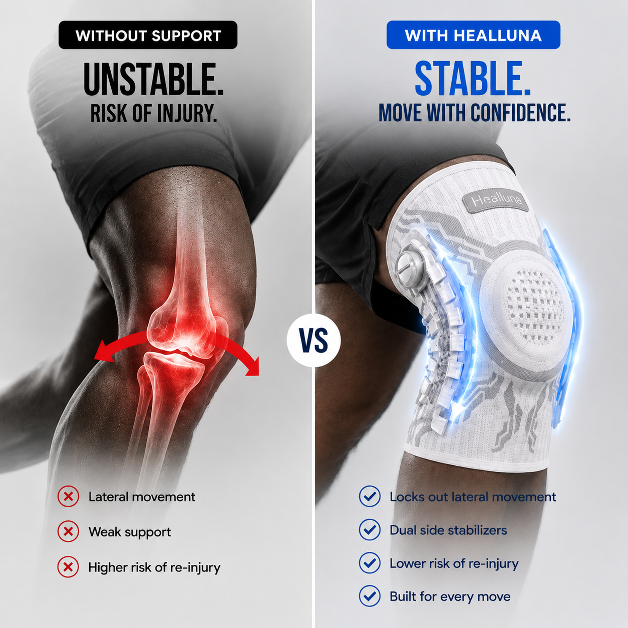 Healluna™ SmartDial Adjustable Knee Brace