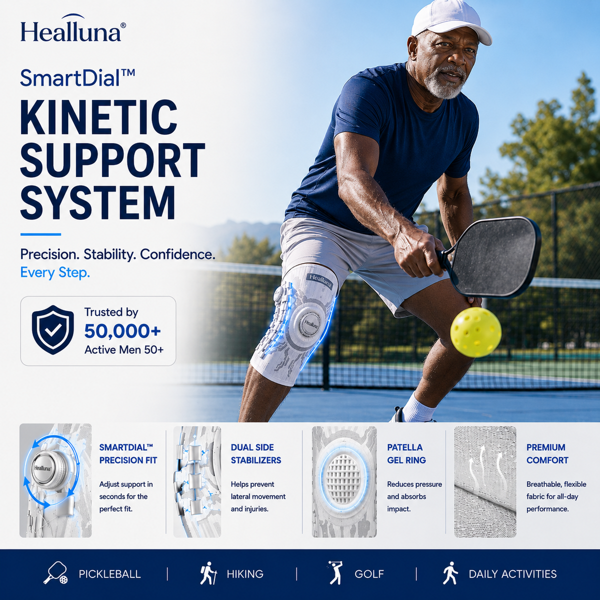 Healluna™ SmartDial Adjustable Knee Brace