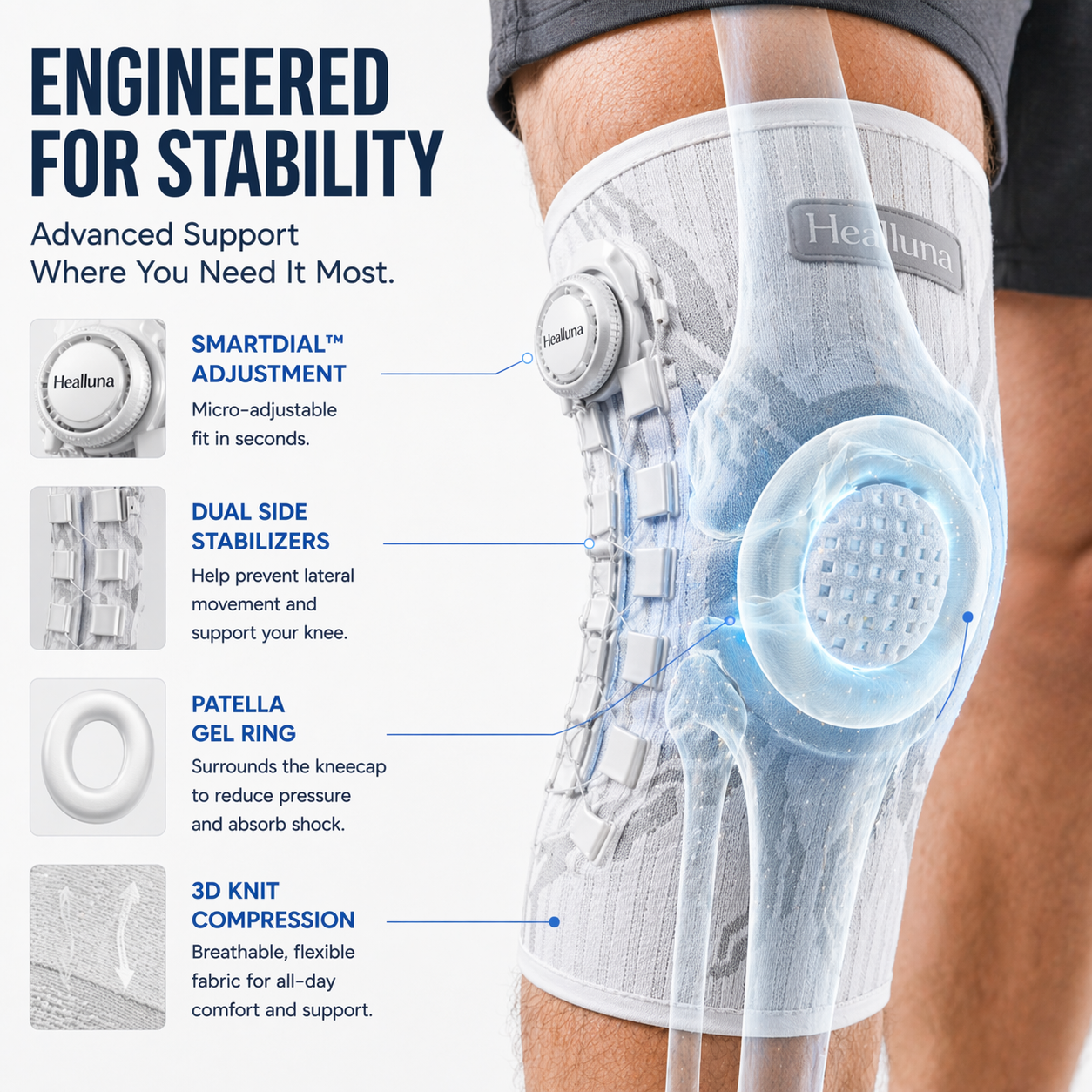 Healluna Kinetic Support System with SmartDial™