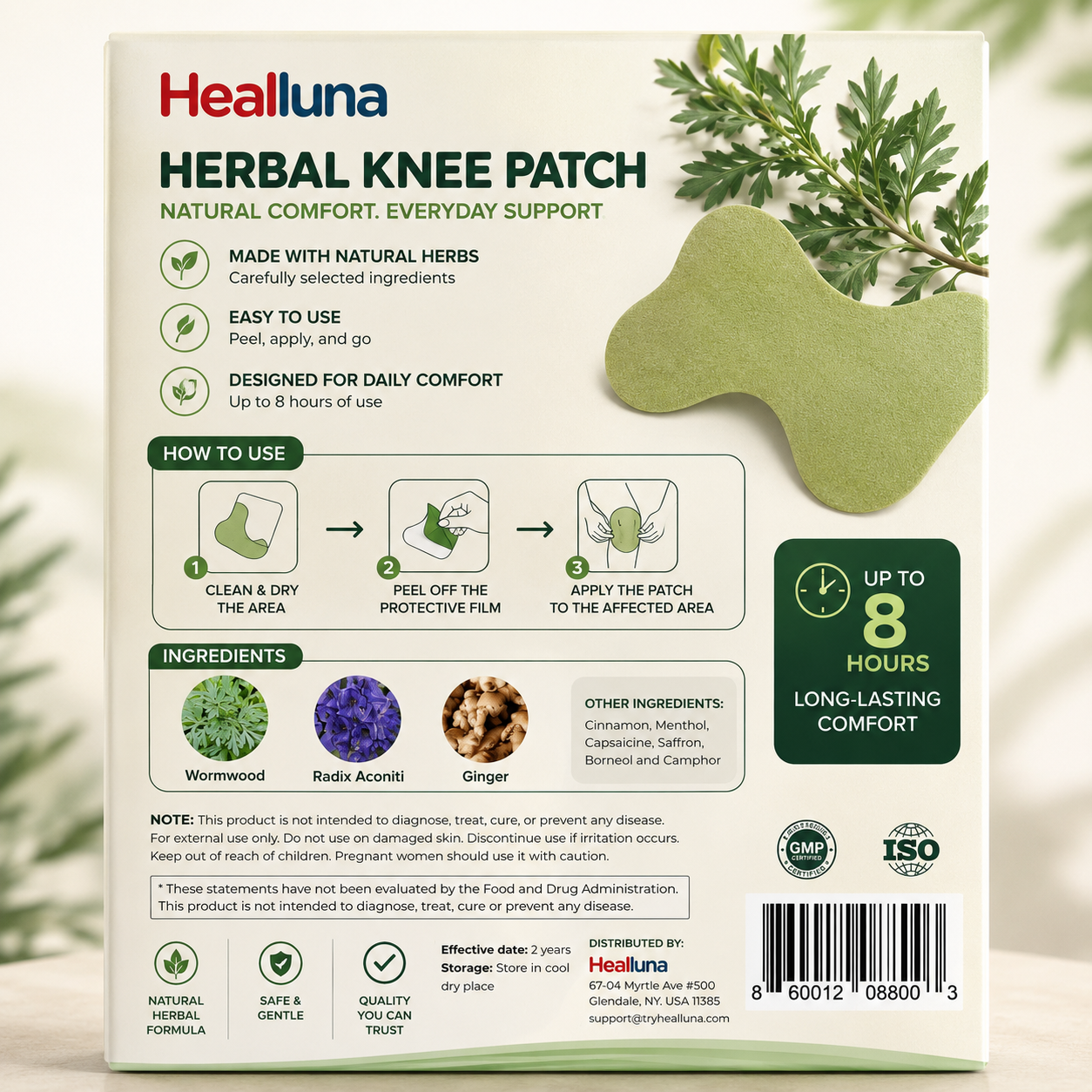 Healluna™ Herbal Knee Patch (10 Pads)