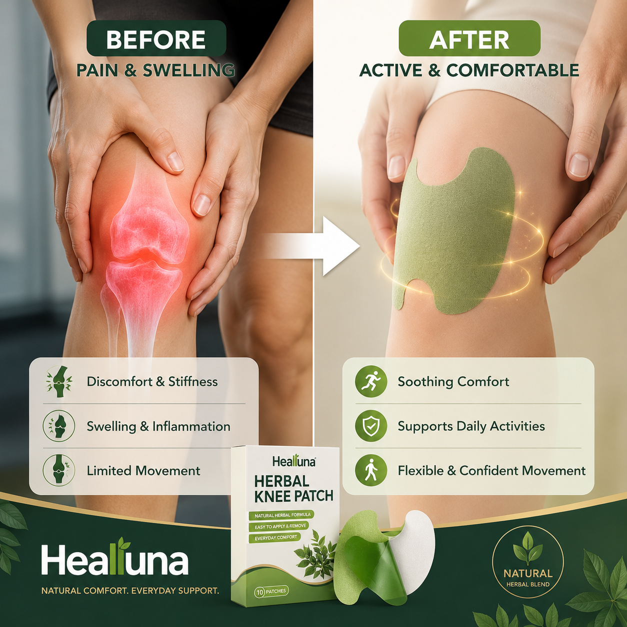 Healluna™ Herbal Knee Patch (10 Pads)