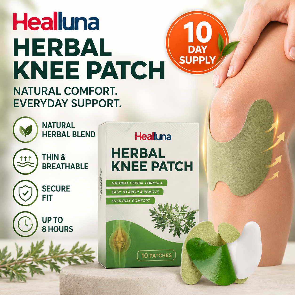 Healluna™ Herbal Knee Patch (10 Pads)
